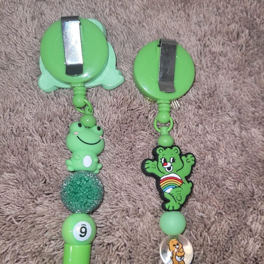 Care Bears Green Rainbow Pen with Bear Charm